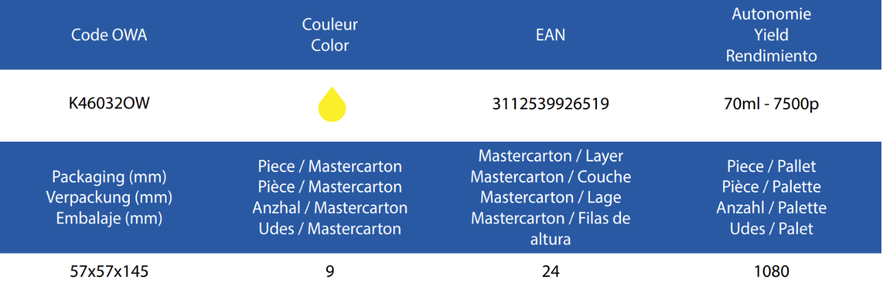 Visuel bouteilles JE EPSON 103 - Jaune